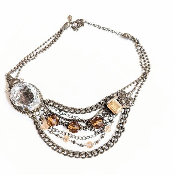 Sorrelli crystal bib style multi strand choker FIR - Picture 6 of 8